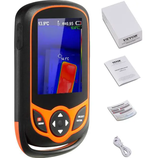Main image of Thermal Imaging Camera, 256 x 192 IR Resolution Pocket Infrared Thermal Imager with WiFi, 25Hz Refresh Rate Thermal Camera Pocket with 3.2" Touch Screen, 0.3MP Visual Camera, -4-1022, IP54