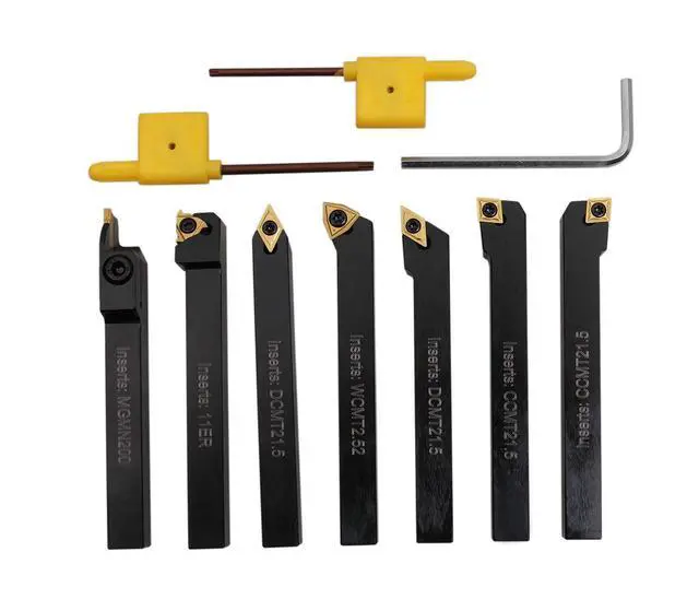 Alt view image 5 of 6 - 3/8'' Shank 7 Pc Indexable Carbide Turning Tool Set in Fitted Box, 2387-2003