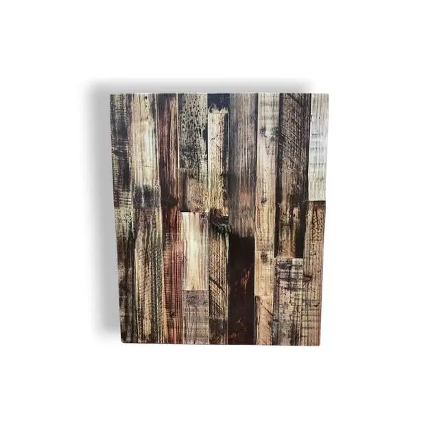 Main image of Resin Wood Look Table Top - Rustic, Outdoor All-Season Rustic Top Table Top, Natural Wood Look (30" x 30")