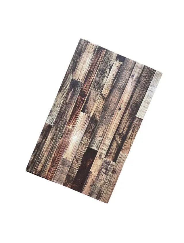 Alt view image 3 of 3 - Resin Wood Look Table Top - Rustic, Outdoor All-Season Rustic Top Table Top, Natural Wood Look (30" x 30")