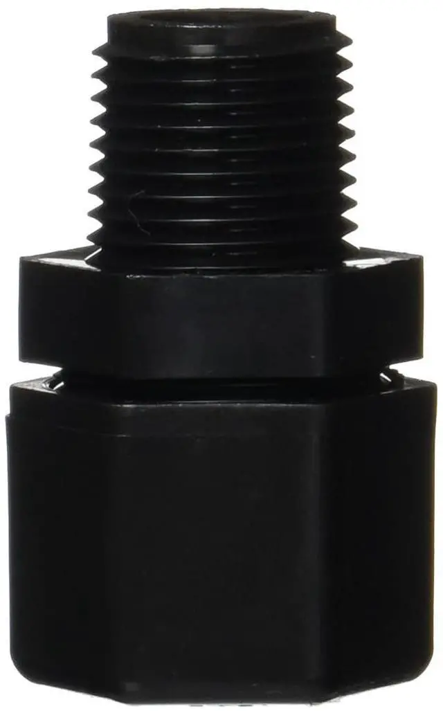 Main image of P10MC8-pk20 Fast and Tite Male Connector Fitting, 5/8" Compression Tube x 1/2" Male NPTF, Polypropylene, Black (Pack of 20)