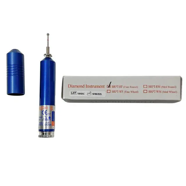 Alt view image 2 of 2 - AlgerBrush II Diamond Instrument for Smoothing Corneal/Scleral Edges, 2.5mm Fine Grit Round Pterygium Diamond Burr and Chuck (CHI-677)
