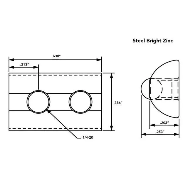 Alt view image 3 of 6 - 8020, 3923, 10 Series 1/4-20 Steel Roll in T-Nut with Ball Spring - T Slot Accessories for Aluminum Extrusion - Hardware Nuts (100)