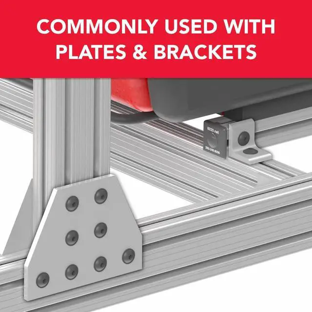 Alt view image 5 of 6 - 8020, 3923, 10 Series 1/4-20 Steel Roll in T-Nut with Ball Spring - T Slot Accessories for Aluminum Extrusion - Hardware Nuts (100)