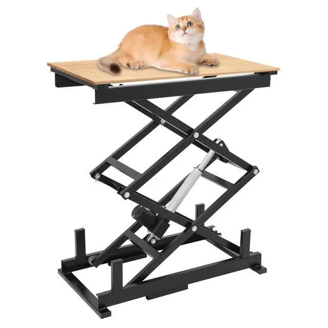 Main image of Electric Scissor Lift Table, 140 lbs Capacity Double Scissor Lift Table w/10-50 in Adjustable Height, Folding Hydraulic Work Platform w/Remote & Manual Control for Material Handling & Transportation