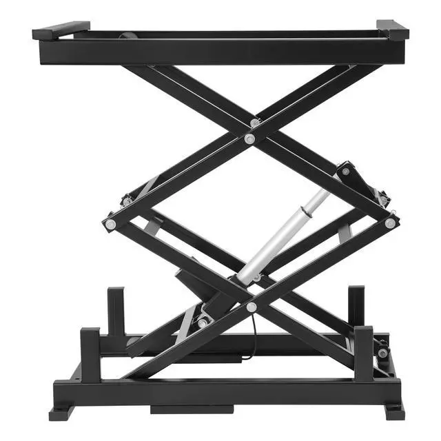 Alt view image 6 of 6 - Electric Scissor Lift Table, 140 lbs Capacity Double Scissor Lift Table w/10-50 in Adjustable Height, Folding Hydraulic Work Platform w/Remote & Manual Control for Material Handling & Transportation