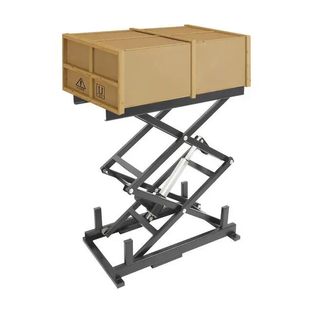 Main image of Electric Scissor Lift Table, 180 lbs Capacity Double Scissor Lift Table w/ 10-43 in Adjustable Height, Folding Hydraulic Work Platform w/Remote & Manual Control for Material Handling & Transportation