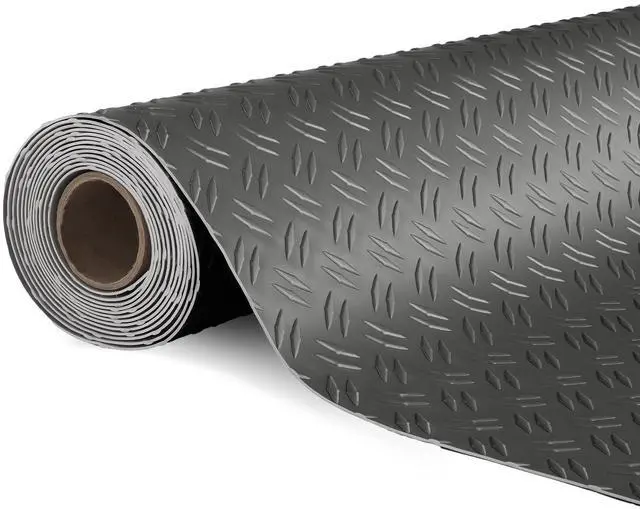 Main image of 7.5 X 17 FT Garage Floor Mat,Thickened Double Diamond Plate Garage Floor Covering, PVC Garage Flooring Roll for Under Car,Garage, Warehouse, Gyms, Trailer