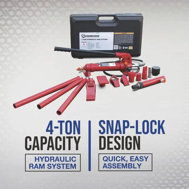 Alt view image 2 of 3 - Hydraulic Portable Ram Kit - 4 Ton Capacity, 17-Pcs