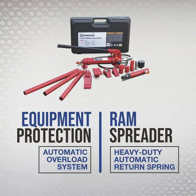 Alt view image 3 of 3 - Hydraulic Portable Ram Kit - 4 Ton Capacity, 17-Pcs