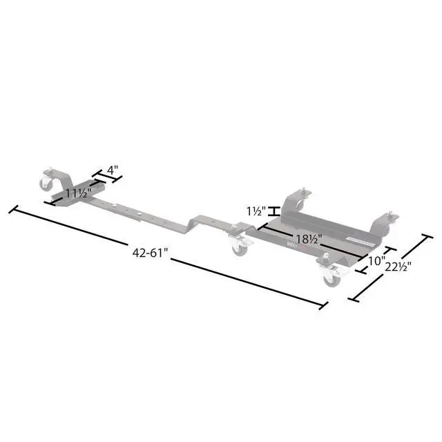Alt view image 3 of 6 - Compact Adjustable Motorcycle Dolly - 800 lb. Capacity