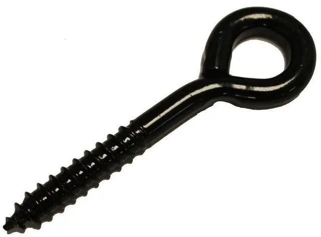 Main image of 3/8" x 4 1/2" Black Lag Screw Eye (100)