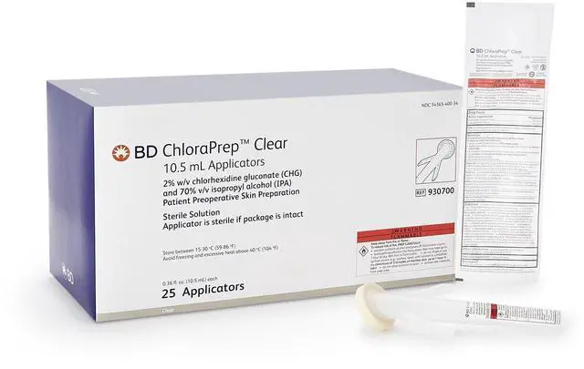 Main image of 260700 10.5 ml. Chlora Prep Clear Applicator, 2 Percentage CHG, 25 per Box
