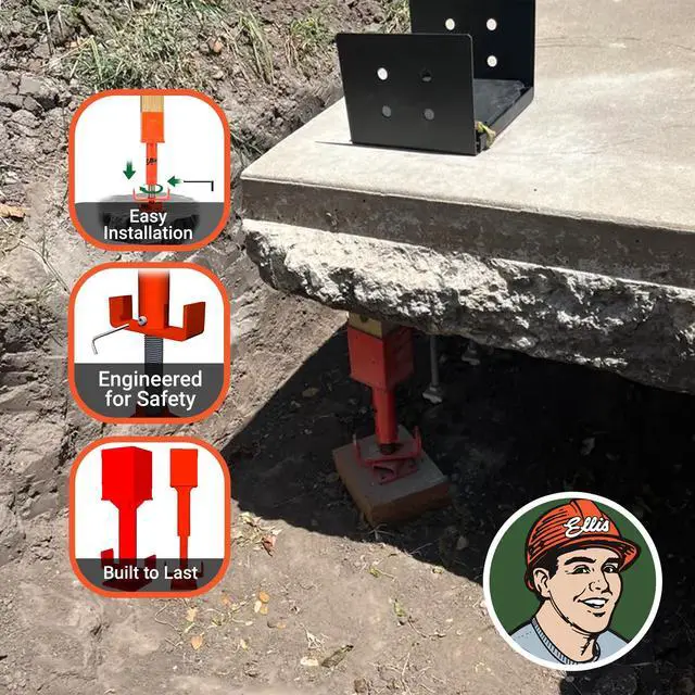 Alt view image 6 of 6 - Manufacturing Shore Holder - 3/16" Steel Cup for 4" & 5" Joists, Attaches with Duplex Nails, Joist Support for Construction, Lumber Bracing, Secure Shore Holder Hardware - 4x4 Cup Type