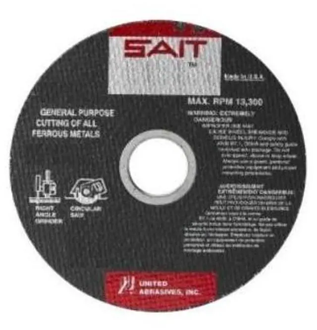Main image of SAIT 23455 Type 1 14-Inch x 1/8-Inch x 20mm Type 1 A24R - General Purpose Portable Saw Cut-Off Wheel, 10-Pack