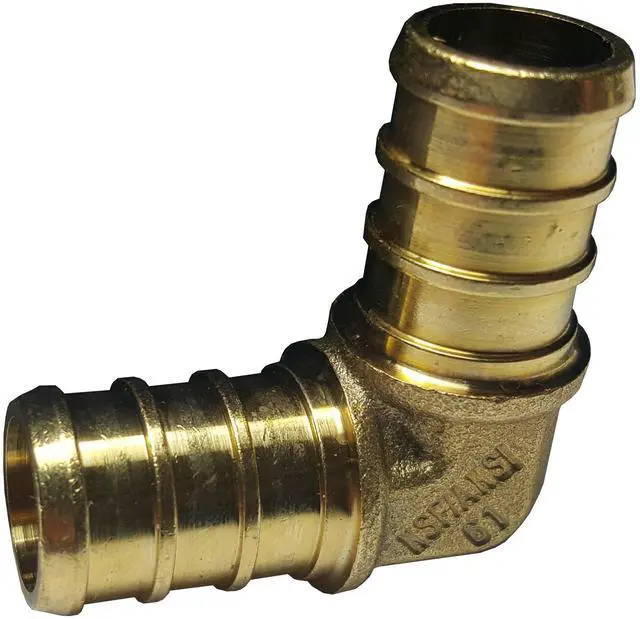 Main image of 100 Pieces 3/4" Pex Elbow - Brass Ccrimp Fittings, Full Port
