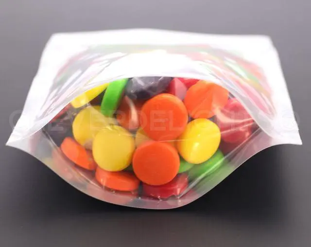 Alt view image 2 of 3 - Silver/Clear Stand Up Pouches - 4oz - 1000 Pack - 5" x 8" x 2.5" - Resealable Bag
