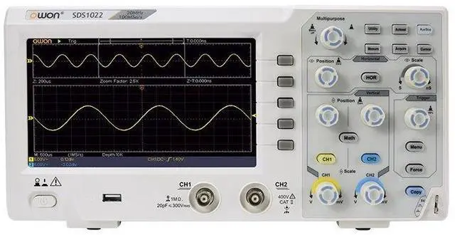 Main image of SDS1022 20MHz 100MS/s 2Channels 10K economical type DSO