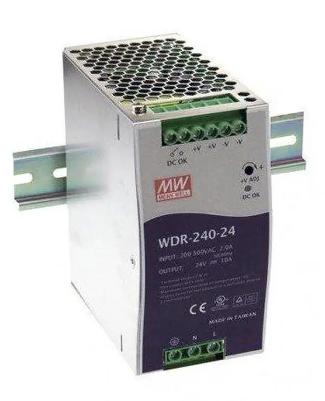Main image of Meanwell WDR-240-24 Power Supply - 240W 24V 10A - Wide Input Range
