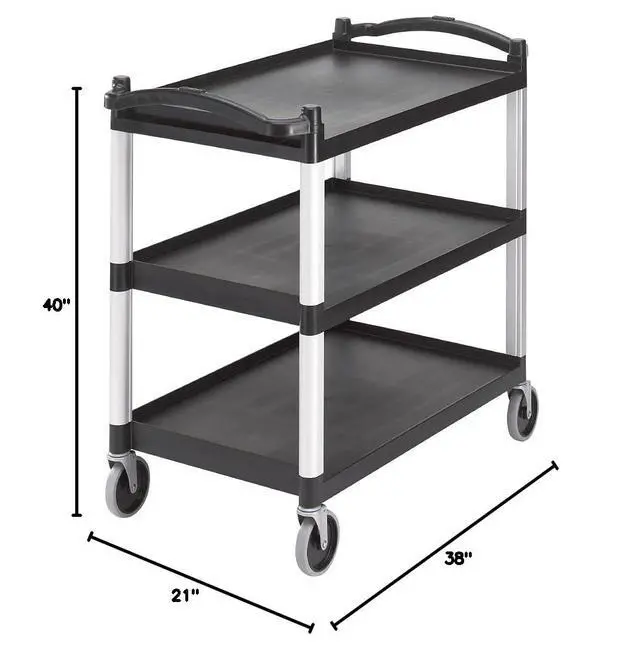 Alt view image 5 of 5 - BC340KD-110 Black Knockdown Utility Cart Case of 1