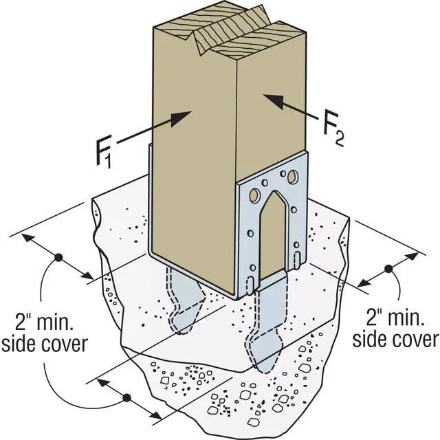 Alt view image 3 of 6 - PB44 PB Galvanized Non-Standoff Post Base for 4x4 (Pack of 10)