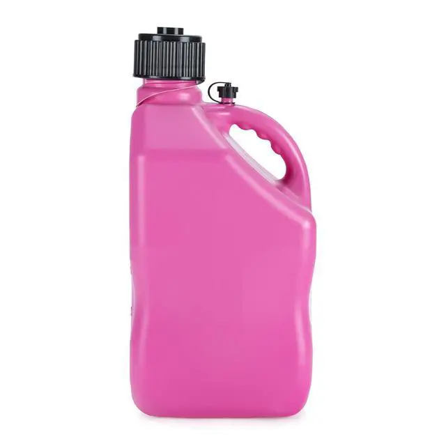Alt view image 3 of 6 - 3812-CA, 5.5-Gallon Square Motorsport Jug Pink (4 Pack) w/ 14" Standard Hose (4 Pack) Close-Trimmed Cap and Neck for Tight Seal