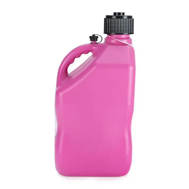 Alt view image 5 of 6 - 3812-CA, 5.5-Gallon Square Motorsport Jug Pink (4 Pack) w/ 14" Standard Hose (4 Pack) Close-Trimmed Cap and Neck for Tight Seal