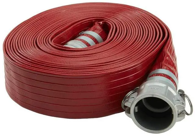 Alt view image 3 of 6 - Pump Water Hose - Red PVC Drain Backwash Discharge Hose - Camlock Fittings 2" x 50'