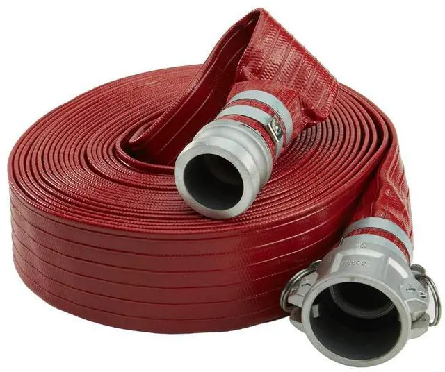 Alt view image 4 of 6 - Pump Water Hose - Red PVC Drain Backwash Discharge Hose - Camlock Fittings 2" x 50'