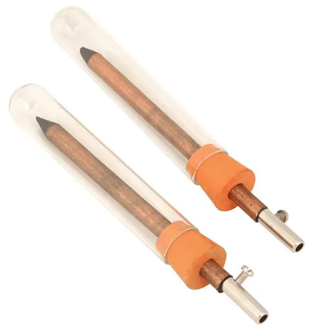 Alt view image 2 of 4 - Hoffman Electrolysis Apparatus with PTFE Stopcocks - Hoffman Voltameter - Borosilicate Glass - Includes (2) Platinum Electrodes & (2) Carbon Electrodes