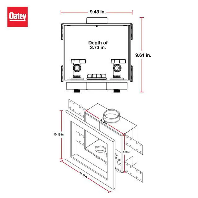 Alt view image 2 of 6 - 38577 Quadtro Washing Machine Outlet Box F1807 PEX Tail Piece, Single Lever with Water Hammer, 2" Hub