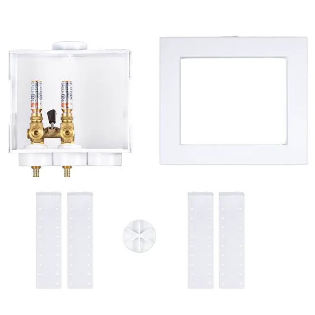 Alt view image 3 of 6 - 38577 Quadtro Washing Machine Outlet Box F1807 PEX Tail Piece, Single Lever with Water Hammer, 2" Hub