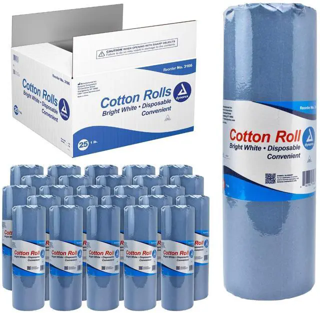 Main image of Cotton Roll, Non-Sterile, Soft and Absorbent Cotton, Perfect for Estheticians and Multiple Uses, 12 x 56", White, 1 Case of 25 Rolls
