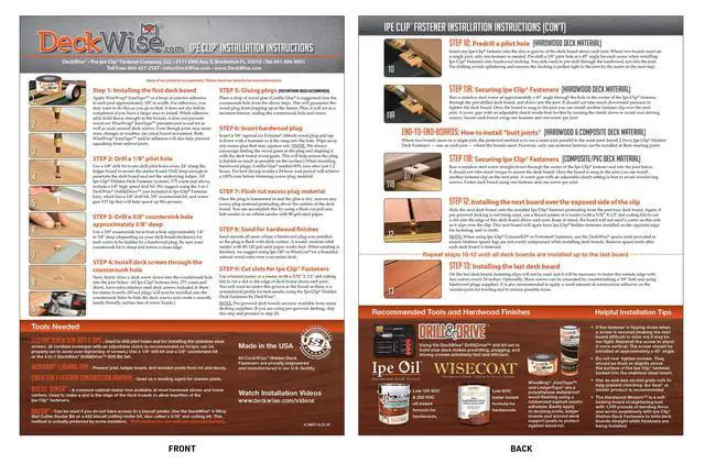 Alt view image 5 of 6 - (Black) Ipe Clip EXTREMEKD Hidden Deck Fasteners, 1/4" Spacing, Stainless Steel Black #8x2 Trim-Head Screws for 100 Sq. Ft. of KD Hardwood, Thermal or Composite Decks (175 ct. Kit)