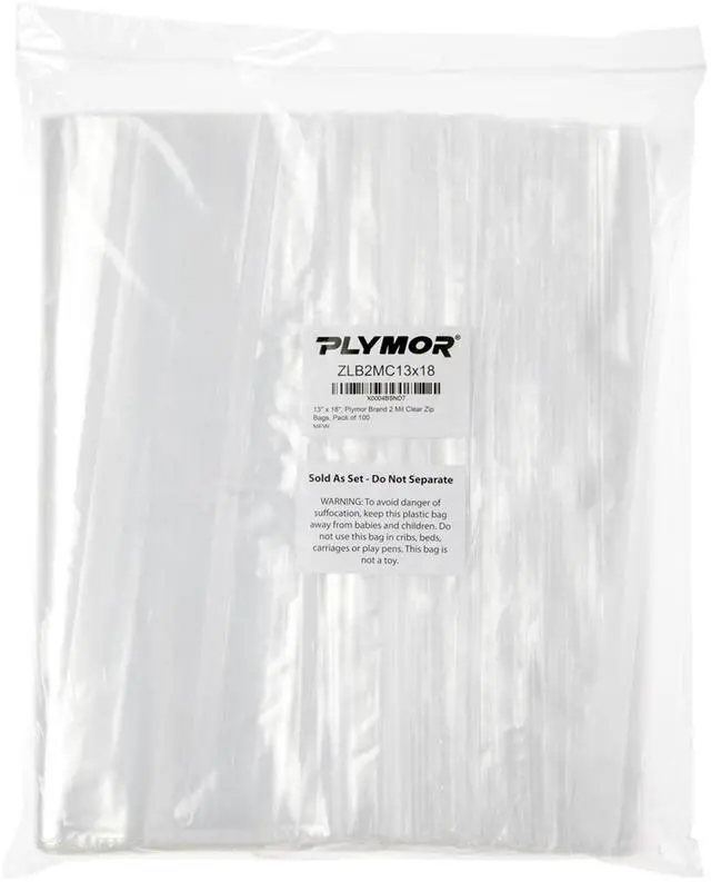 Alt view image 3 of 4 - 13" x 18" (Case of 1,000), 2 Mil Zipper Reclosable Plastic Bags