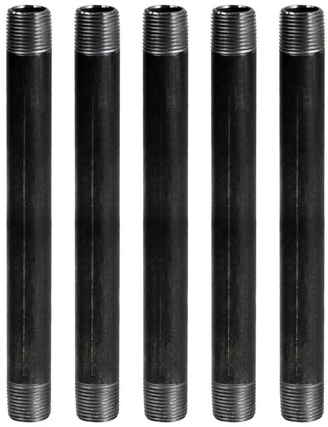 Main image of 1-1/4 Inch Black Pipe, One And Quarter Inch Malleable Steel Pipes Fitting Build DIY Vintage Furniture, 1-1/4" x 36" (Pack Of 5)