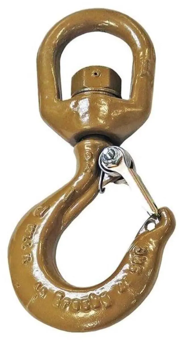 Main image of Swivel Hook,Alloy Steel,6000 lb.,Gold 1048834-1 Each