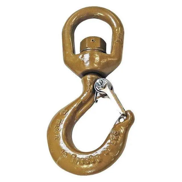Alt view image 2 of 2 - Swivel Hook,Alloy Steel,6000 lb.,Gold 1048834-1 Each