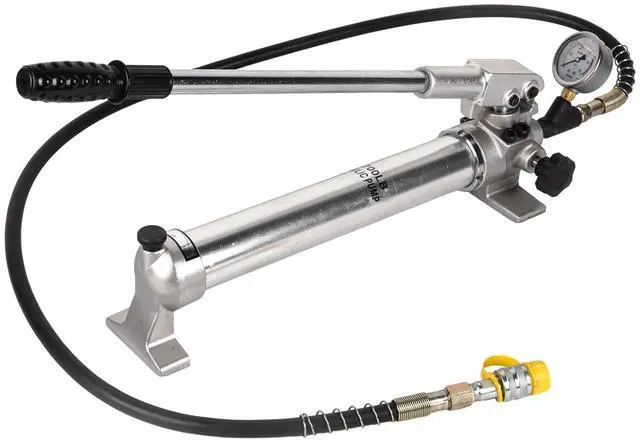 Main image of CP-700 Hydraulic Pumps Hand Operated Pump 10000Psi - 900CC Aluminum Alloy Single Acting and 1.8M Hose with Pressure Gauge