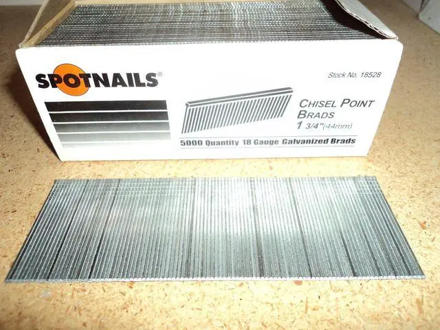 Main image of 18 Gauge Brads 1 3/4" Spotnails 18528 Galvanized Brad Nails (50,000) Case;#G344T3486G 34BG82G429039