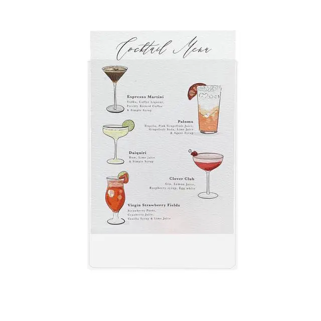 Alt view image 6 of 6 - StoreSMART - Rigid Plastic Menu - 5" x 7" - 200-Pack - HPP5X7-MENU-200