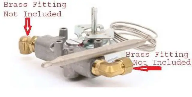 Alt view image 2 of 2 - Compatible Southbend Thermostat Griddle 1182553 Replacement Brass Fittings Included