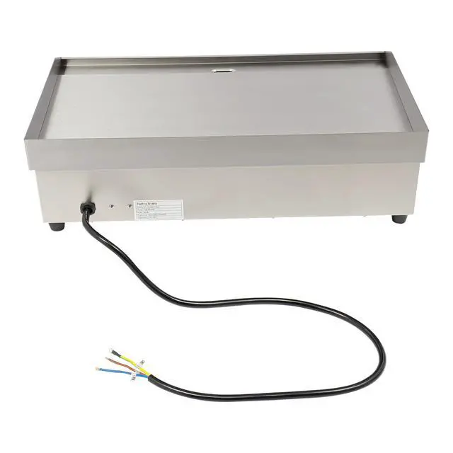 Alt view image 4 of 6 - Electric Flat Top Grill Indoor & Outdoor 3000W Commercial Countertop Griddle 28.7"x15.7" Stainless Steel Flat Top Teppanyaki Grill with Dual Independent Thermostatic Control(NO PLUG)