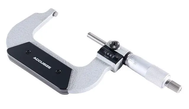 Alt view image 3 of 6 - 2-3'' by 0.0001'' Digital Outside Micrometer, Bc20-3101 | 0.0001 in Resolution, Carbide Faces, Hardened Spindle, Fitted Case