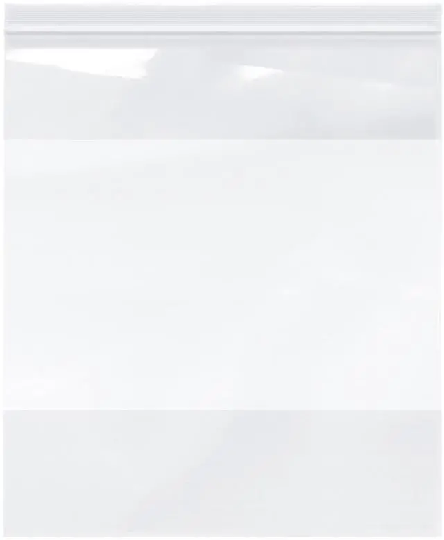 Main image of 13" x 15" (Case of 1,000), 2 Mil with White-Block Zipper Reclosable Plastic Bags