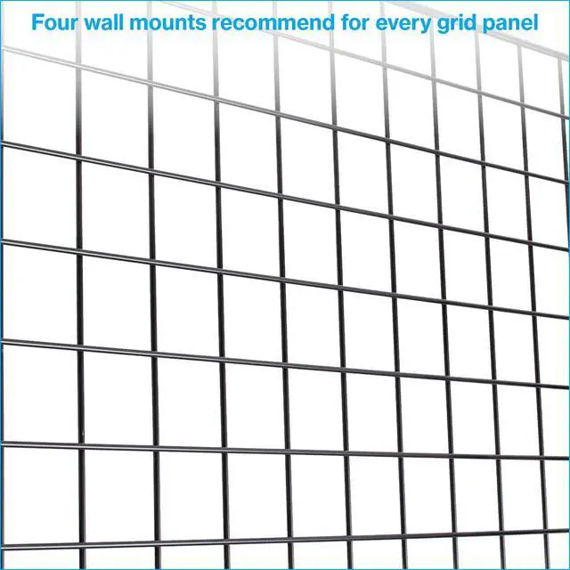 Alt view image 2 of 6 - 2' X 6' Wire Grid Panel - Black (Pack of 3)