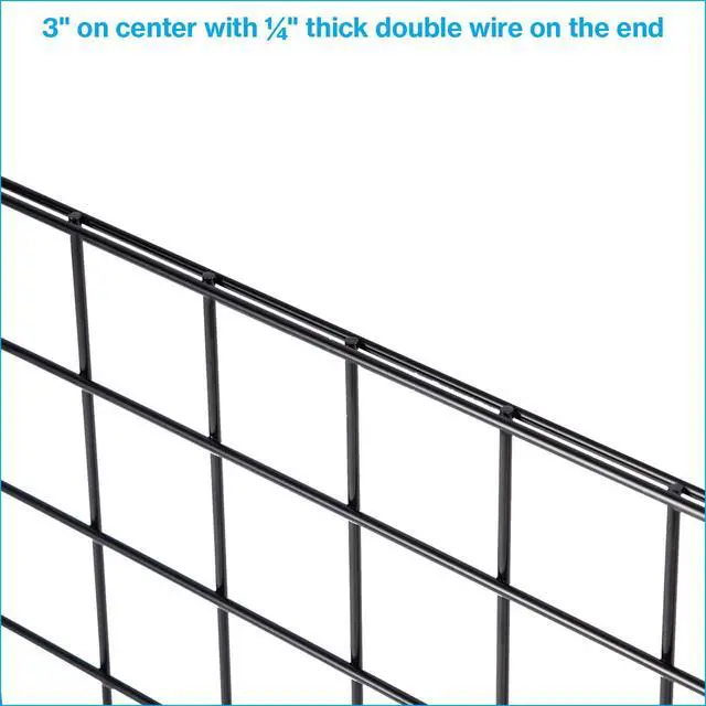 Alt view image 3 of 6 - 2' X 6' Wire Grid Panel - Black (Pack of 3)