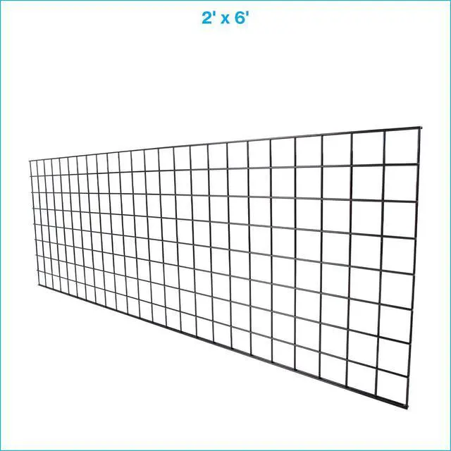 Alt view image 5 of 6 - 2' X 6' Wire Grid Panel - Black (Pack of 3)