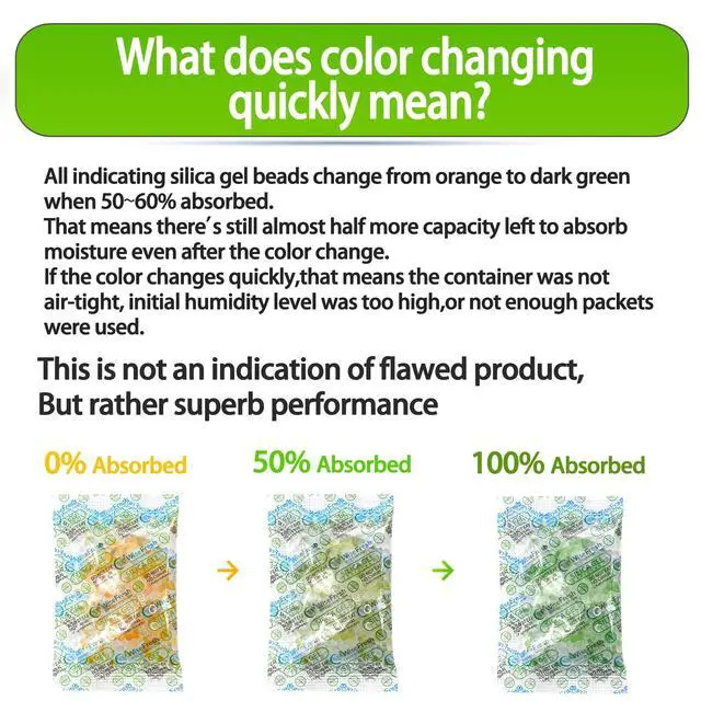 Alt view image 3 of 6 - 5 Gram Silica Gel Desiccant Pack, Indicating Silica Gel Packets - Food Safe Moisture Absorbers, Silica Packets (5g/2800P)