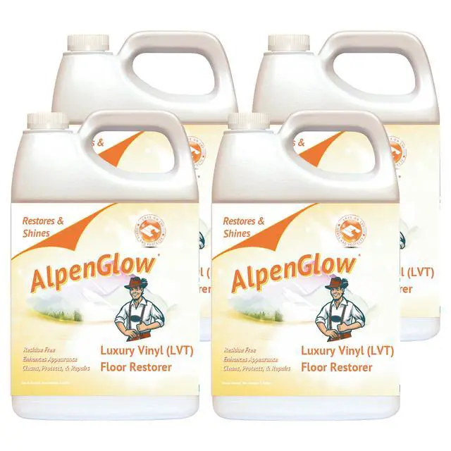 Main image of Alpenglow Luxury Vinyl Floor Restorer High-Gloss Polish & Scratch Repair, Streak-Free Shine, Easy to Apply (Case of 4, Gallon)